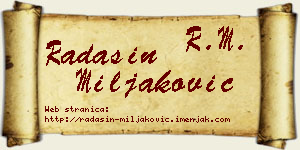 Radašin Miljaković vizit kartica